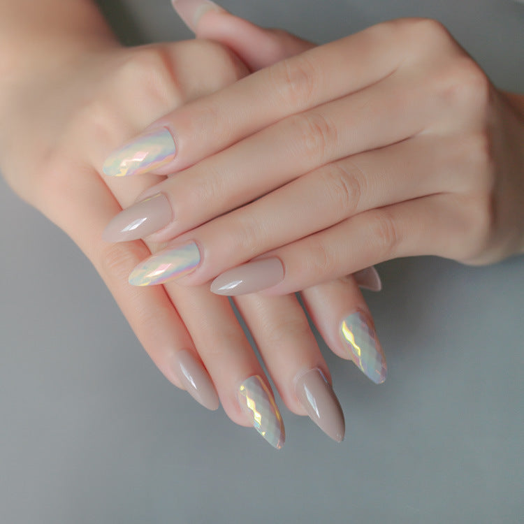 Square-Head Press-On Nails - VN15-0061-F14 | 24 Pieces + Nail Strip Set