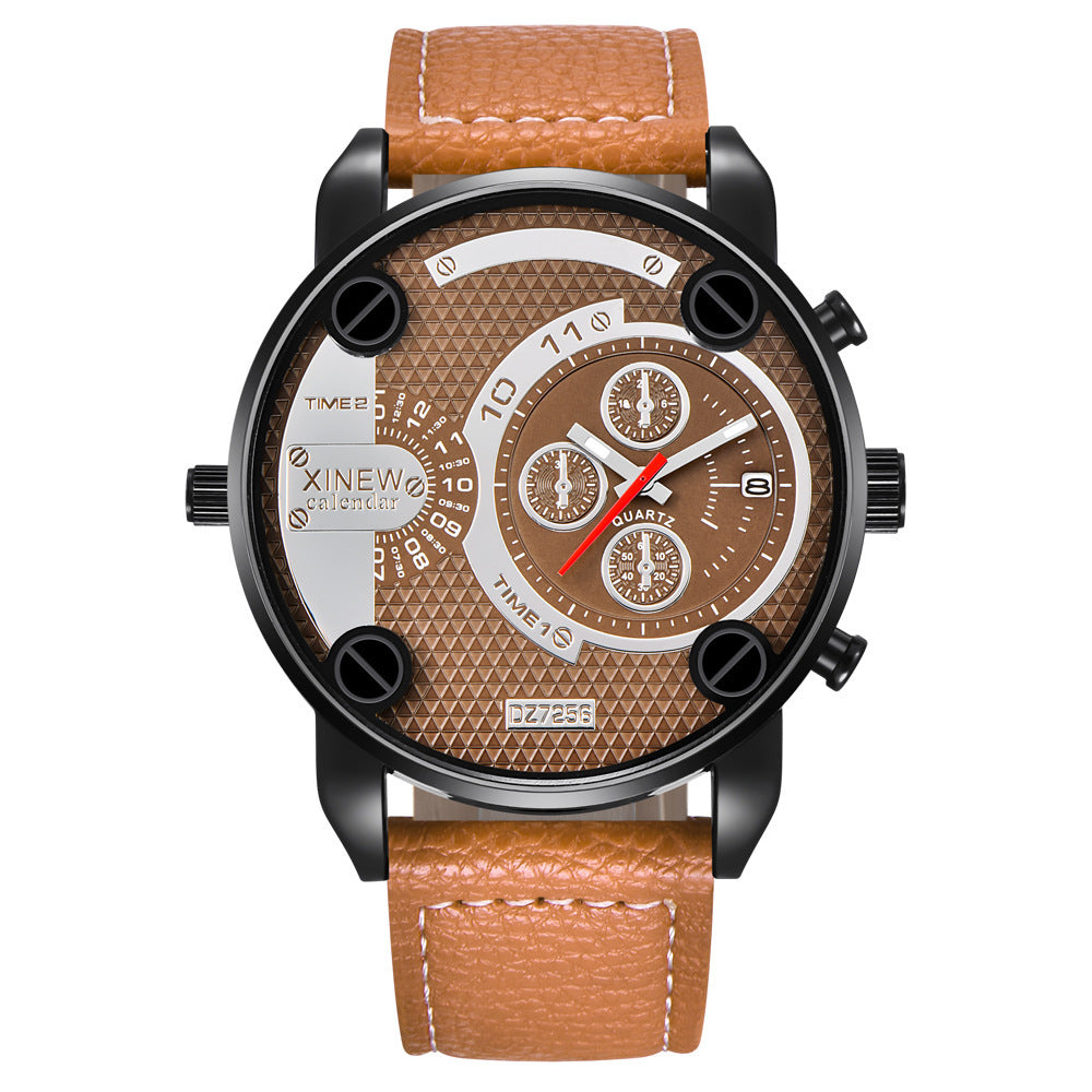 Herr Stora Billiga Klockor Mode Läder Datum Presenter Armbandsur