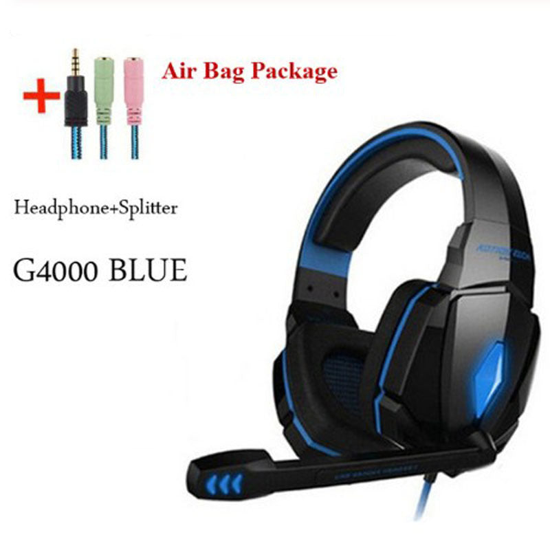 Trådbundna Gaming Headset Hörlurar Surround Sound Djup bas Stereo Casque hörlurar med mikrofon