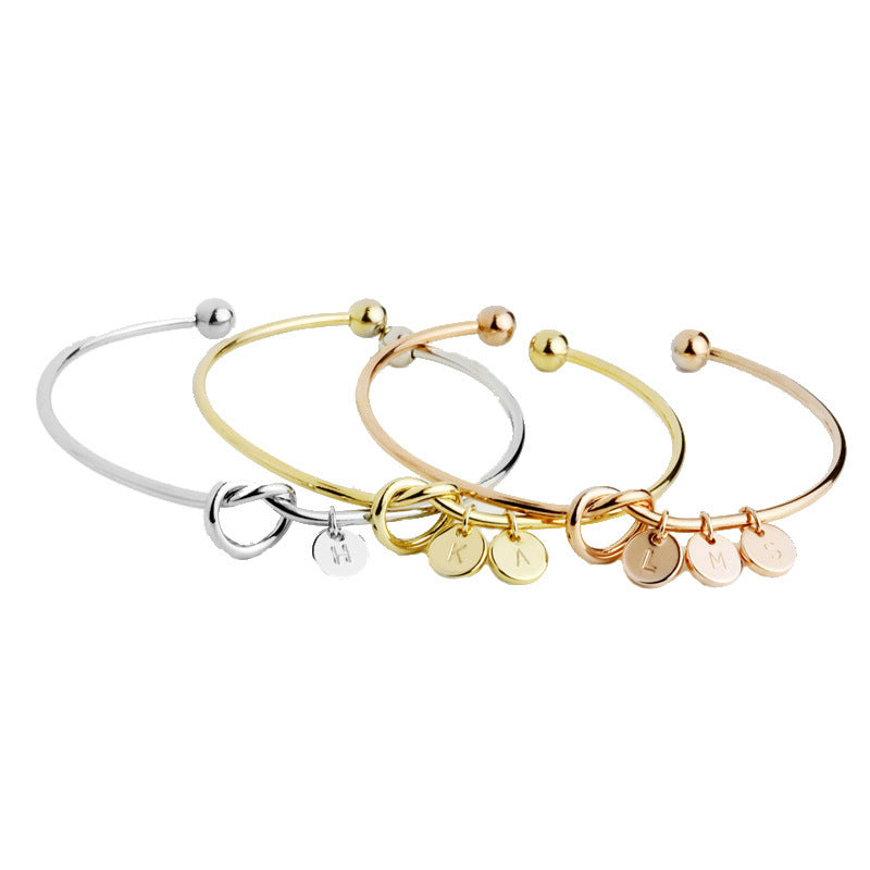 New Fashion Hot Rose Gold / Silver Plating Letter Bracelet Charm Chain Bracelet Women's Personality Jewelry