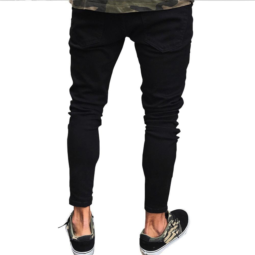 Byxor Jeans För Herr Byxor Lång Basic Trasiga Kläder
