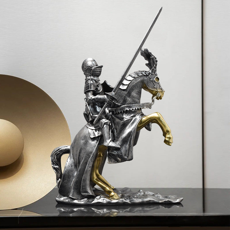 Ornements de chevalier rétro, décorations de bureau