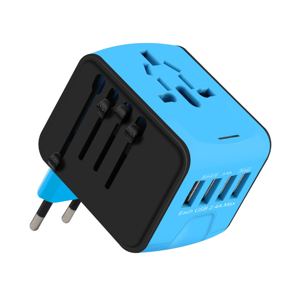 Multifunktionell reseladdningsdocka med 4 USB-omvandlare