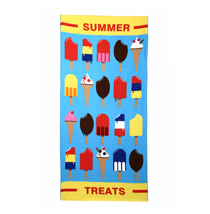 Livraison directe Flamingo crème glacée imprimé grandes hommes femmes été serviettes de plage microfibre serviette de bain Camping Yoga serviettes salle de bain