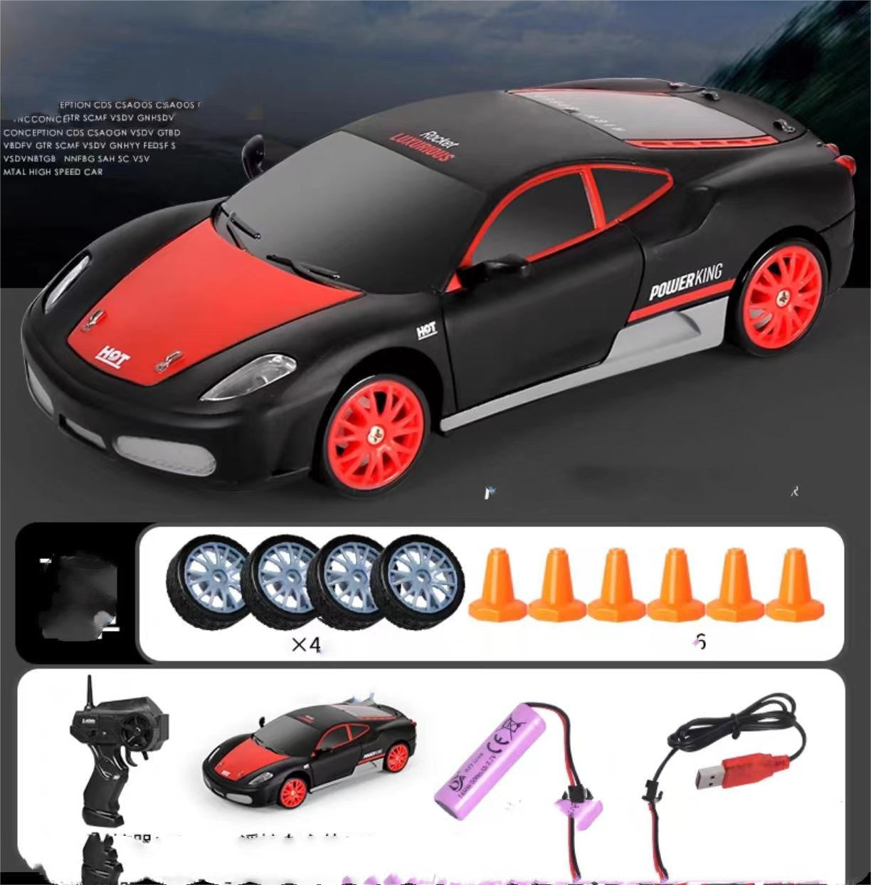 2.4G Drift Rc Bil 4WD RC Drift Billeksak Fjärrkontroll GTR Modell AE86 Fordon Bil RC Racing Billeksak För Barn Julklappar
