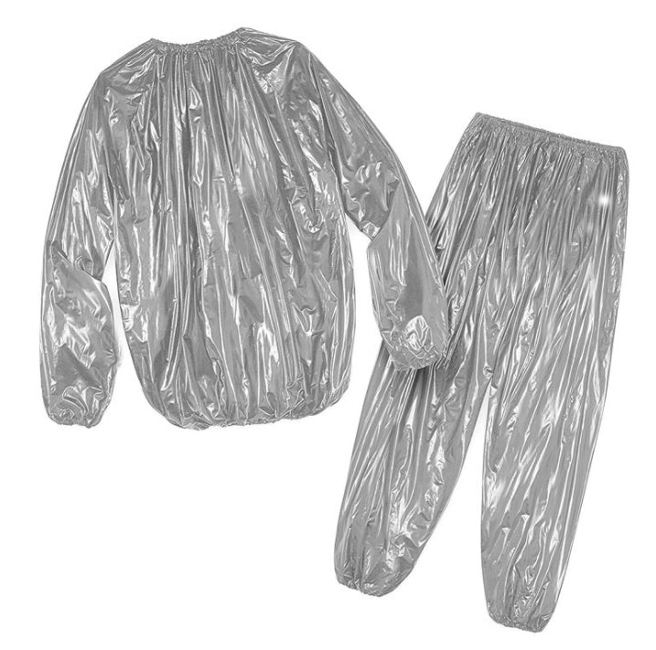Kraftig anti-rip viktminskningsbastukostym PVC långärmad unisexkläder
