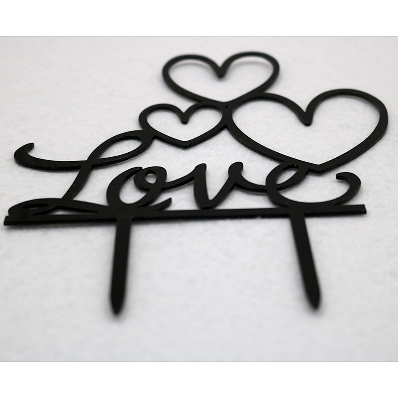 Insert de gâteau en acrylique pour fête de mariage LOVE