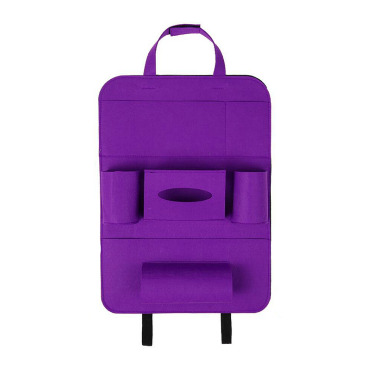 Auto Bil Baksäte Organizer Bil-Styling Hållare Multi-Pocket Seat Ull Filt Förvaring Multifunktion Fordonstillbehör Väska