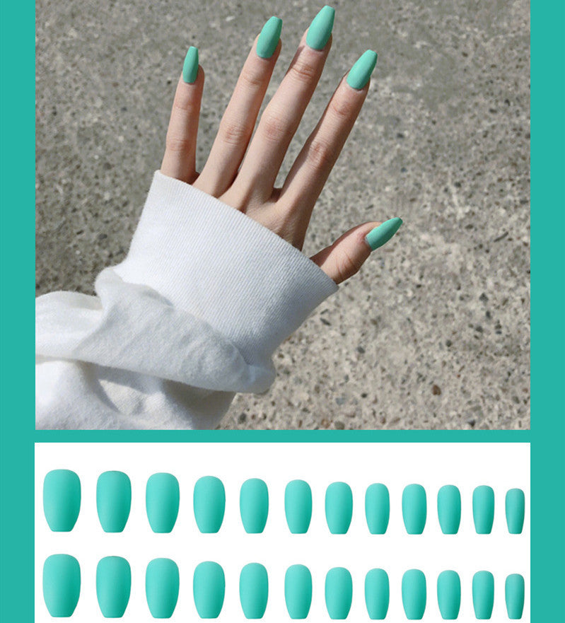 Frosted Ballet Press-On Nails Complete Kit - 24 Pieces | Professional Application Set