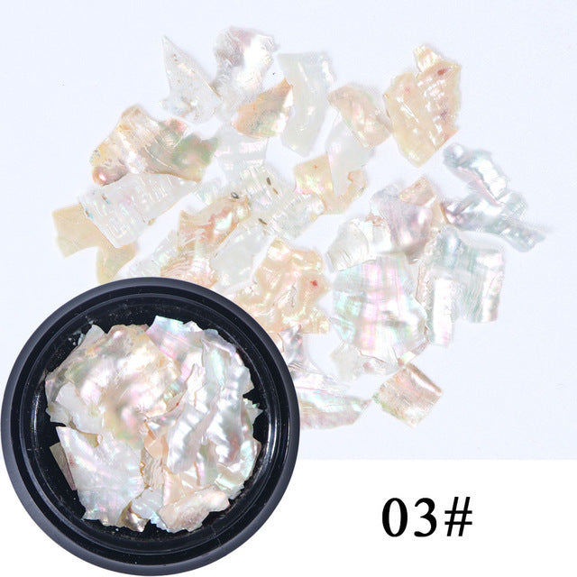 Japanese Style Nail Shell Slices - 3D Decoration Brighter Cleaning | DIY Salon Accessories