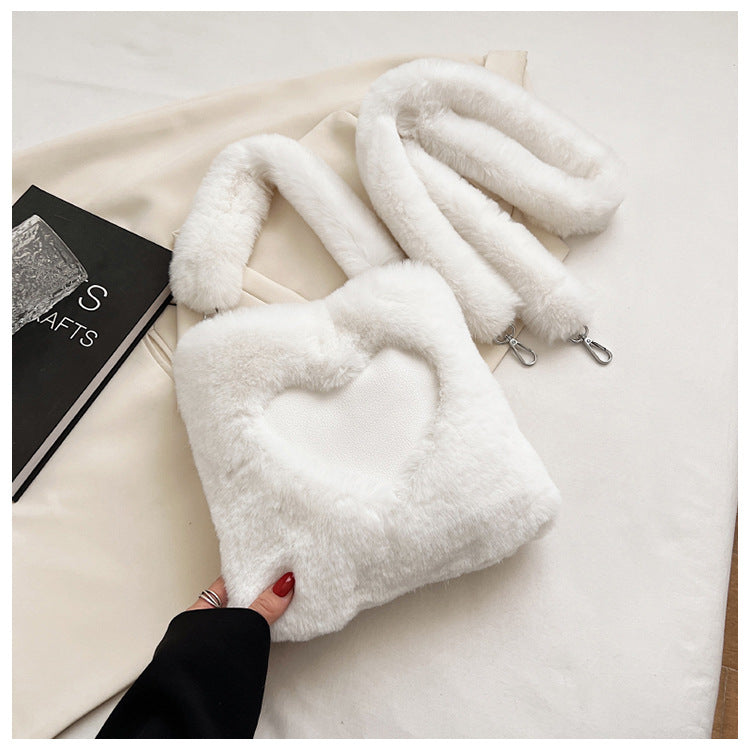 Love Handbags Sacs à bandoulière en peluche d'hiver pour femmes
