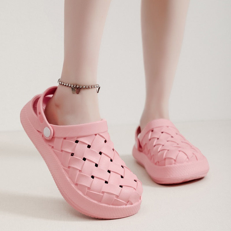Women's Cross-Woven Platform Garden Clogs