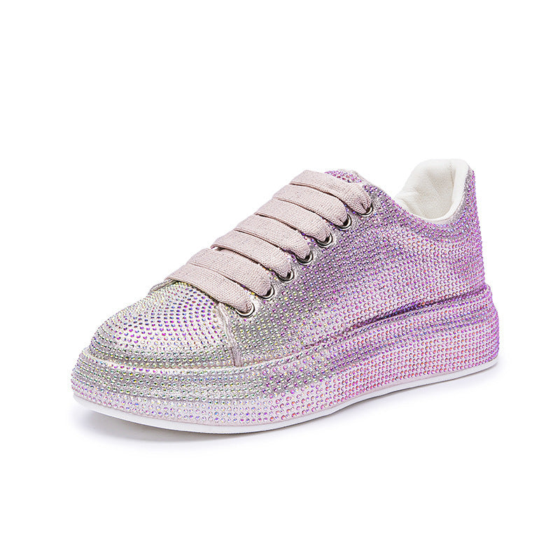 Skor Dam Sport White Shine med Rhinestone Skor