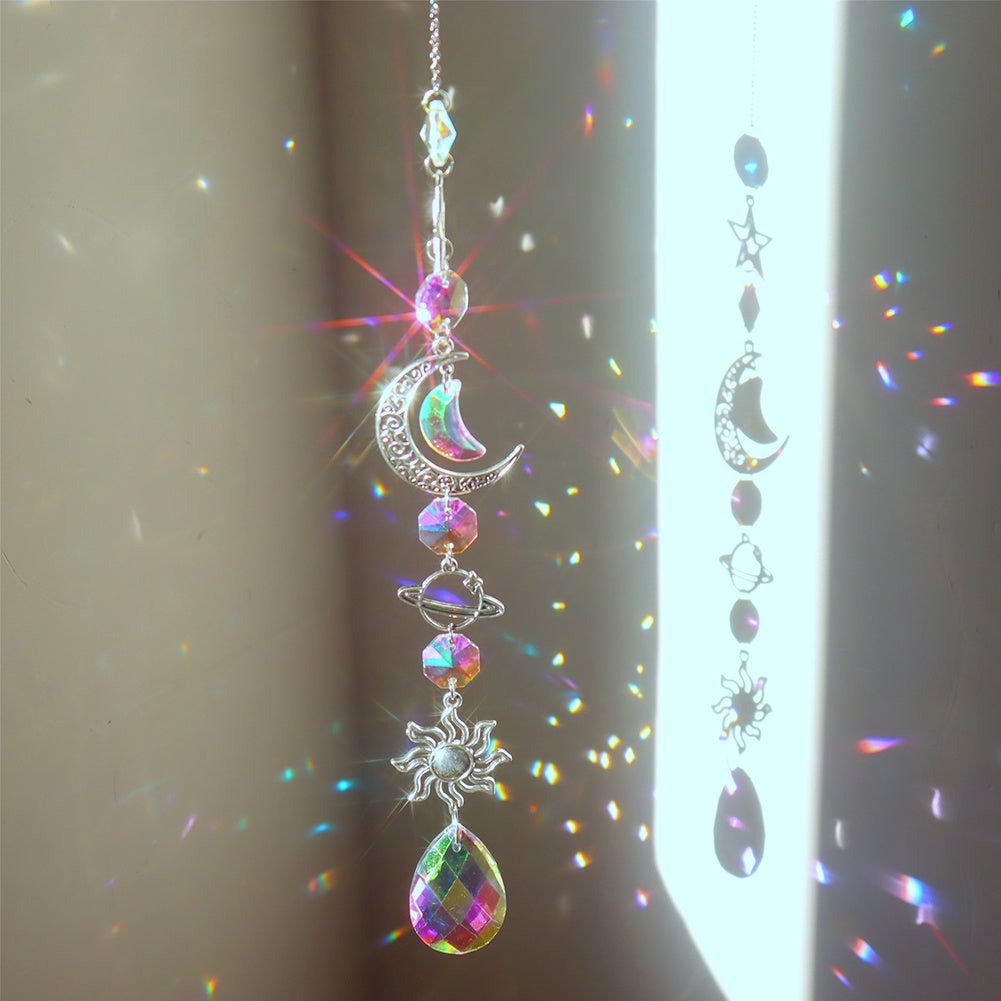 Summer Home Vacation - Suncatcher Crystal Sun and Moon Crystals Prism Rainbow