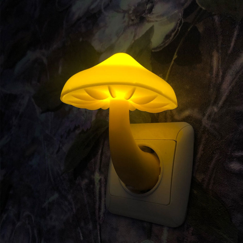 Lampe LED à prise murale en forme de champignon, prise ue US, blanc chaud, capteur de contrôle de la lumière, lumière de chambre à coucher, décoration de la maison