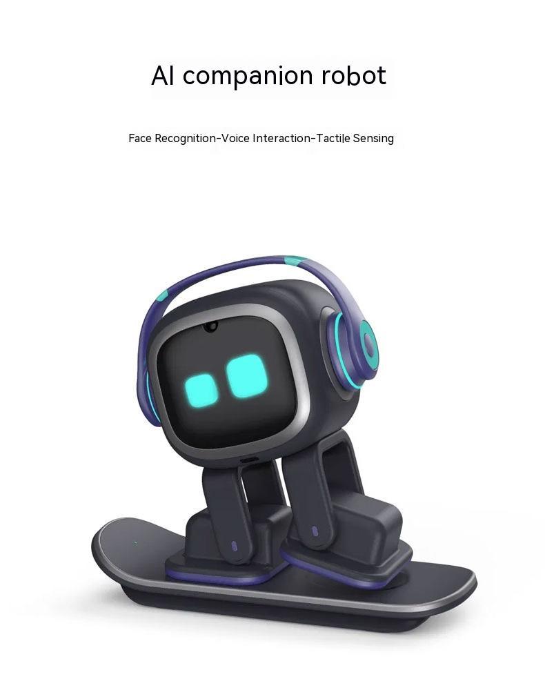 Robotleksak Skrivbord Röstigenkänning Känslor AI Kommunikation Intelligent Barn Följer Med Interaktivt Elektroniskt Husdjur