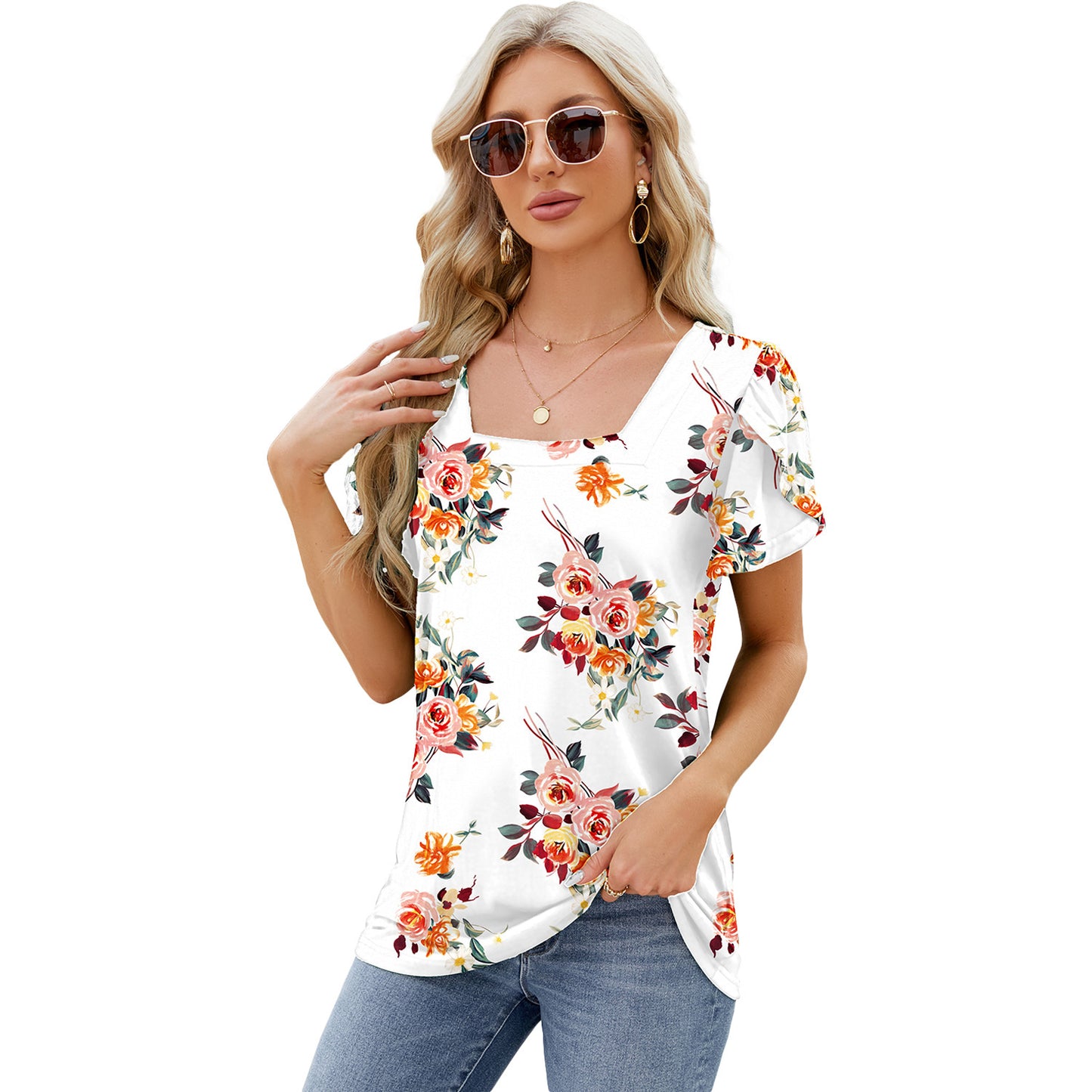 Bohemian Beach Loose T-shirt - Summer Top Fashion