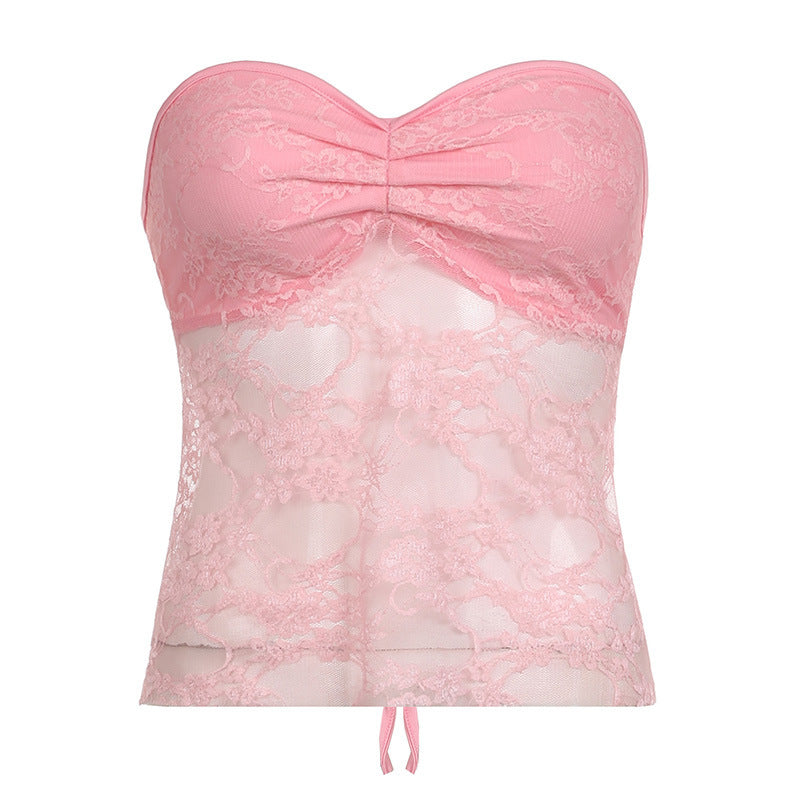 Bow Lace Tube Top - Stylish & Comfortable