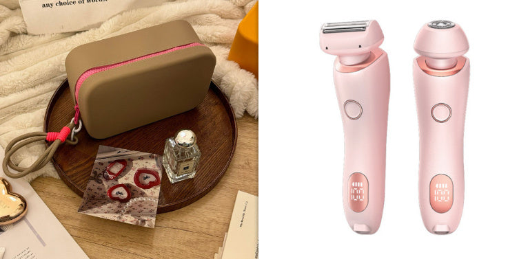 2 i 1 hårborttagning epilator USB uppladdningsbar trimmer kvinnor kroppsrakhyvel ansikte ben armhåla bikini hand blygd rakapparat hårborttagare