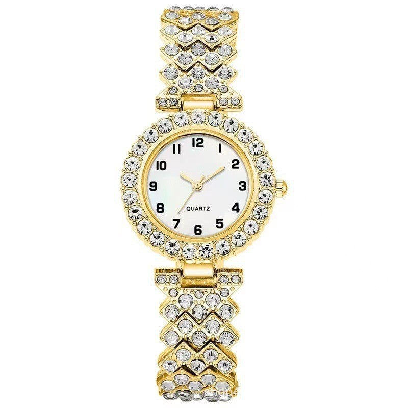 Fashion Jewelry 2pcs Luxury Fashion Women Watch Set Silver Strap Ladies Quartz Wristwatch Alloy Bracelet For Ladies Jewelry Set Clock Gift - Elegant Stylish Modern Statement Must-Have