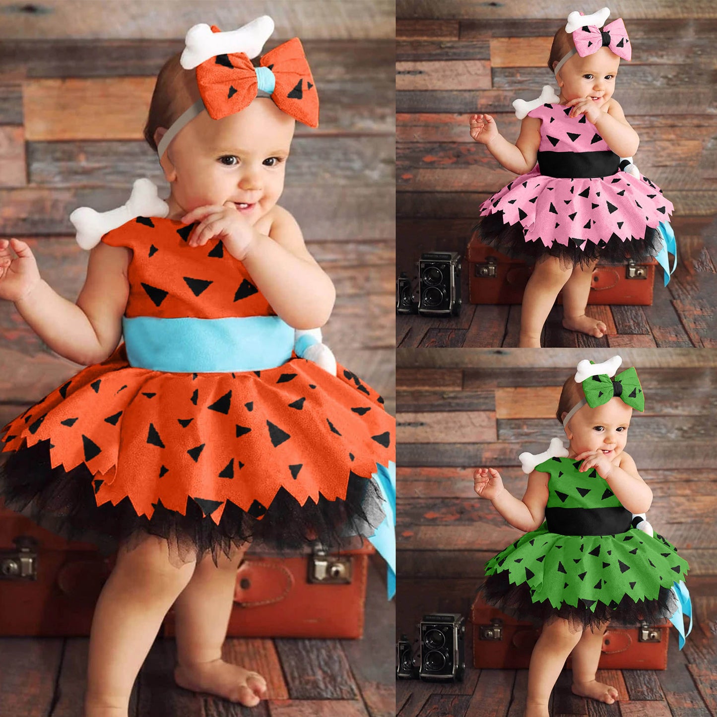 Costume de costume d'Halloween simple en maille pour filles