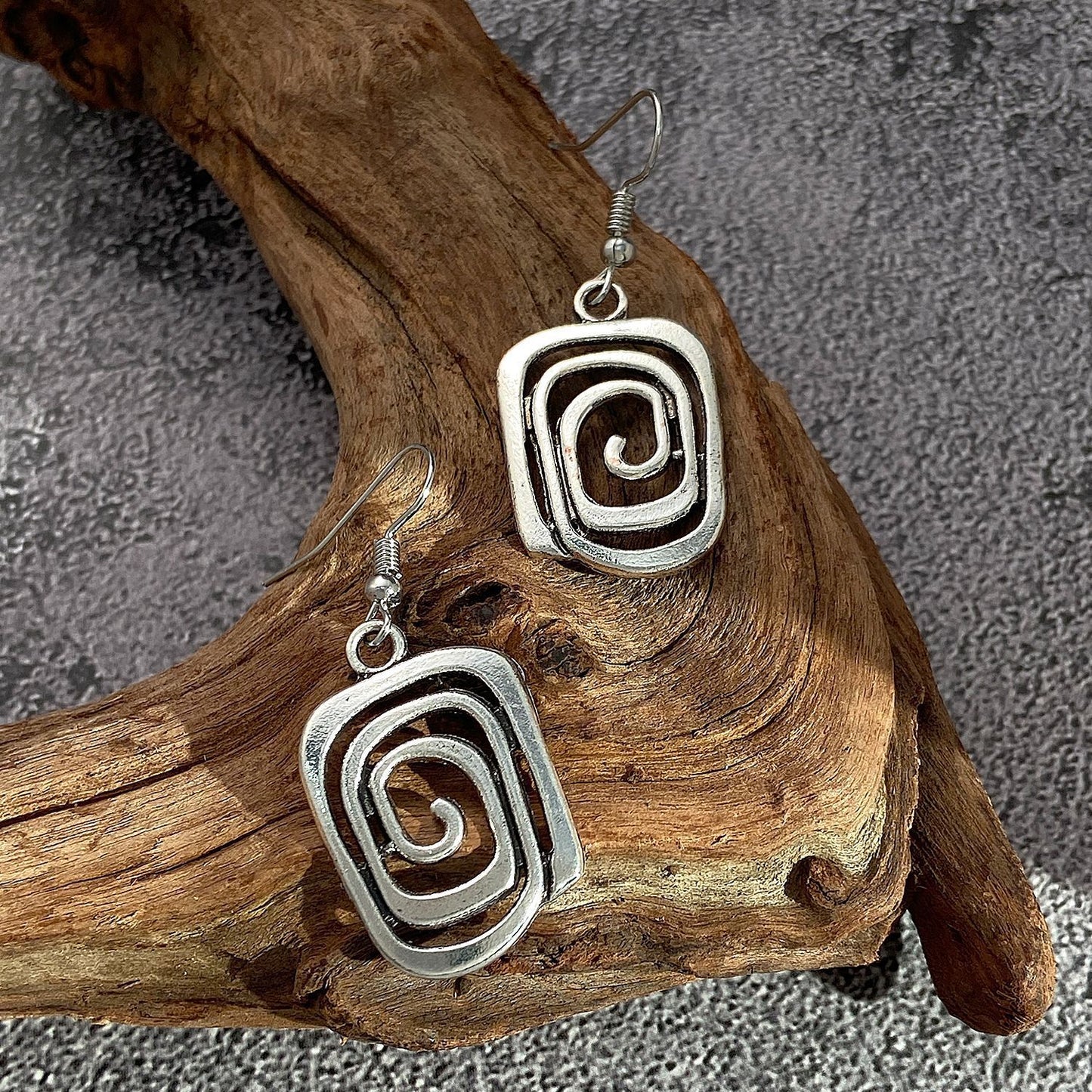 Geometric Alloy Pendant Earrings