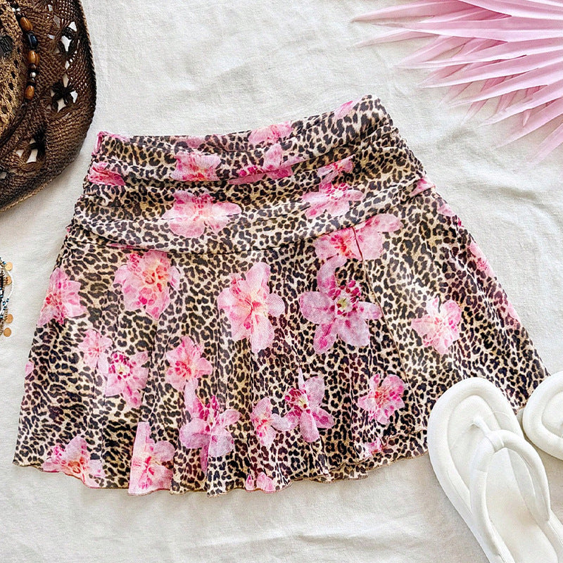 Holiday Leopard Print Skirt