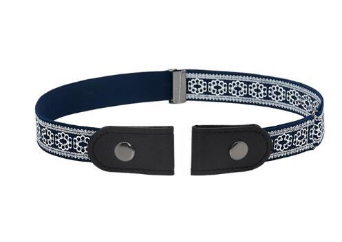 Men's Leather Slim Stretch Invisible Jeans Lazy Belt - Seamless Comfort