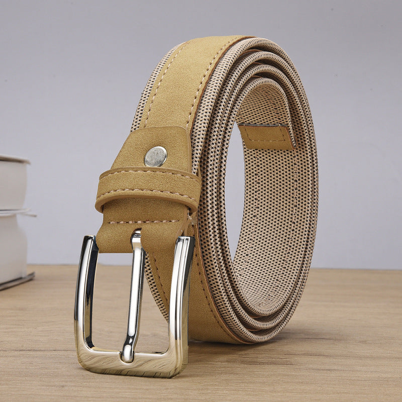 Men's Korean Creative Style Suede Belt - Cultural Inspiration