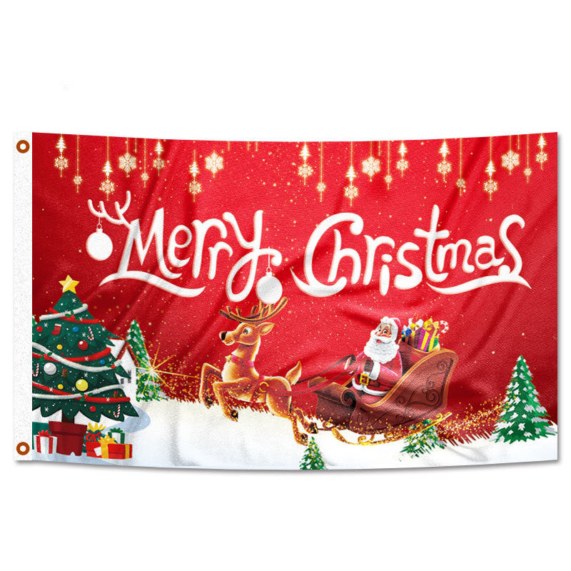 Drapeau du festival de décoration de fête de Noël