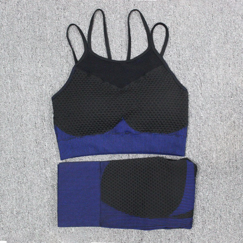 Ensemble de vêtements de Yoga Fitness à séchage rapide, sans couture, ajustés aux hanches et à l'abdomen