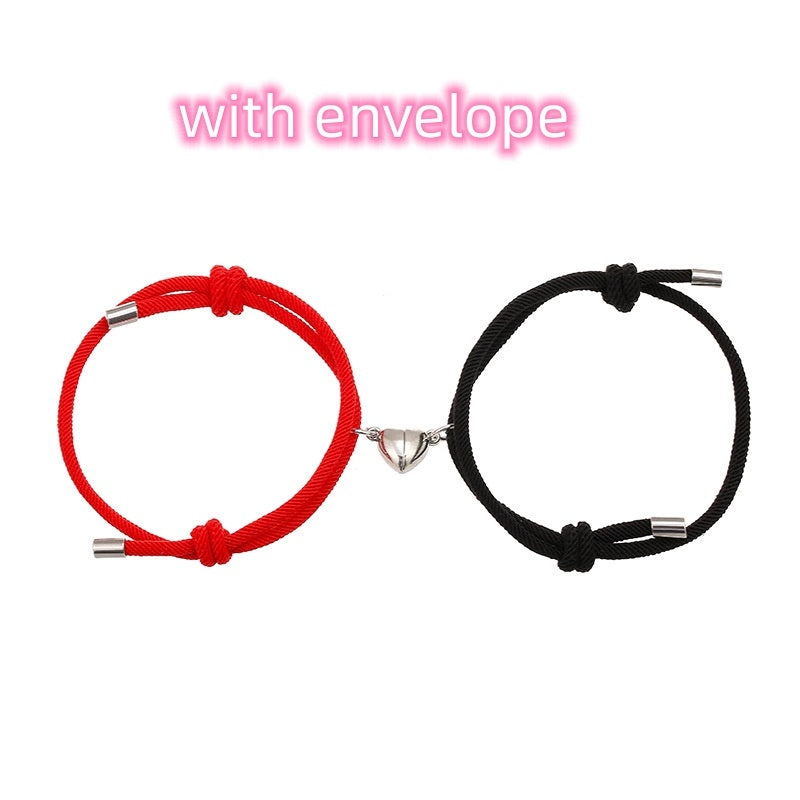 Enkelt Nylon Love Magnetic Armband