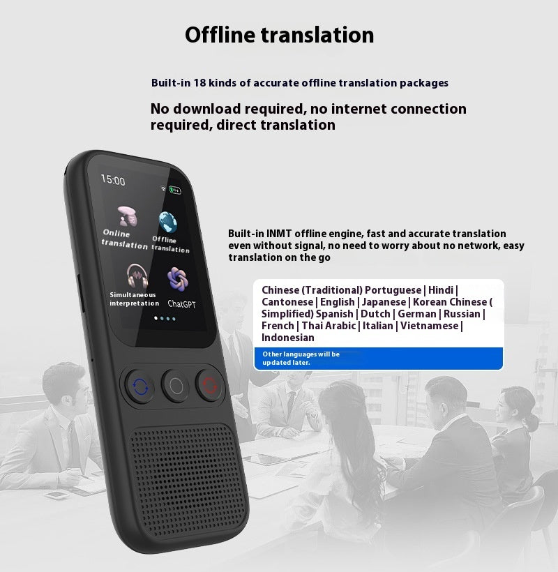 Översättare Flerspråkig Resa Utomlands Konferens Noggrann Offline Simultantolkning