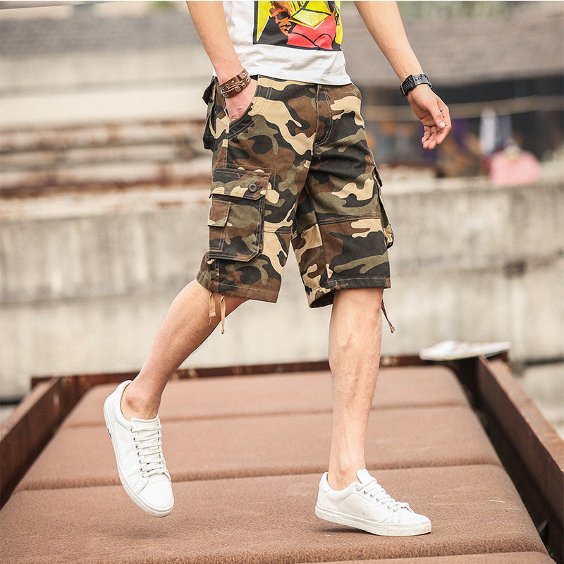 Shorts d'été pour hommes, pantalons multi-poches, pantalons amples décontractés pour hommes
