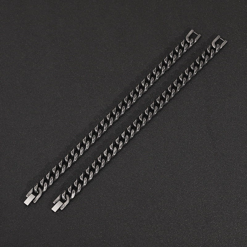 Herr- och damers trendiga minimalistiska armband i rostfritt stål