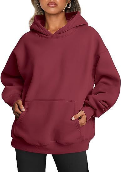Women's Hoodies With Pockets - Fashion Solid Sweatshirt - Oversized Hooded Sweater - Womens Clothing