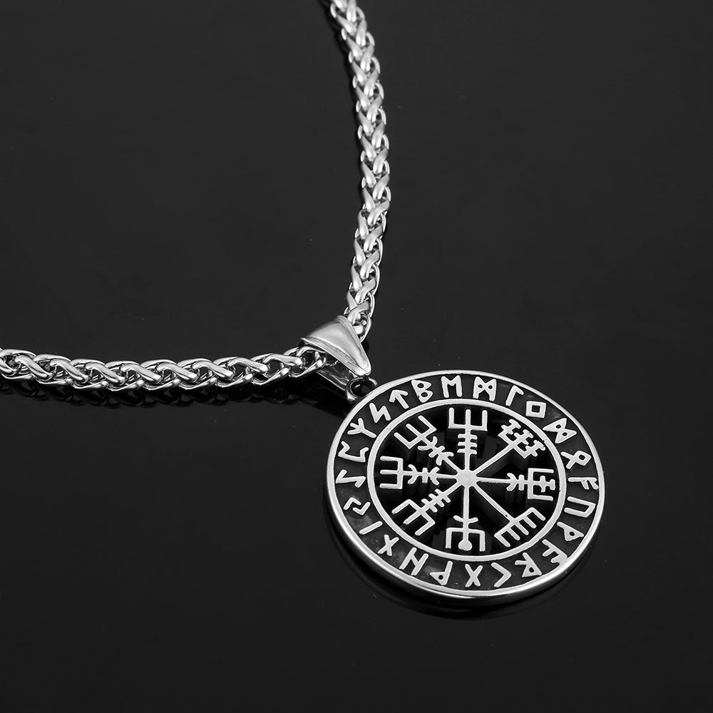 Lun Rune hänge halsband män