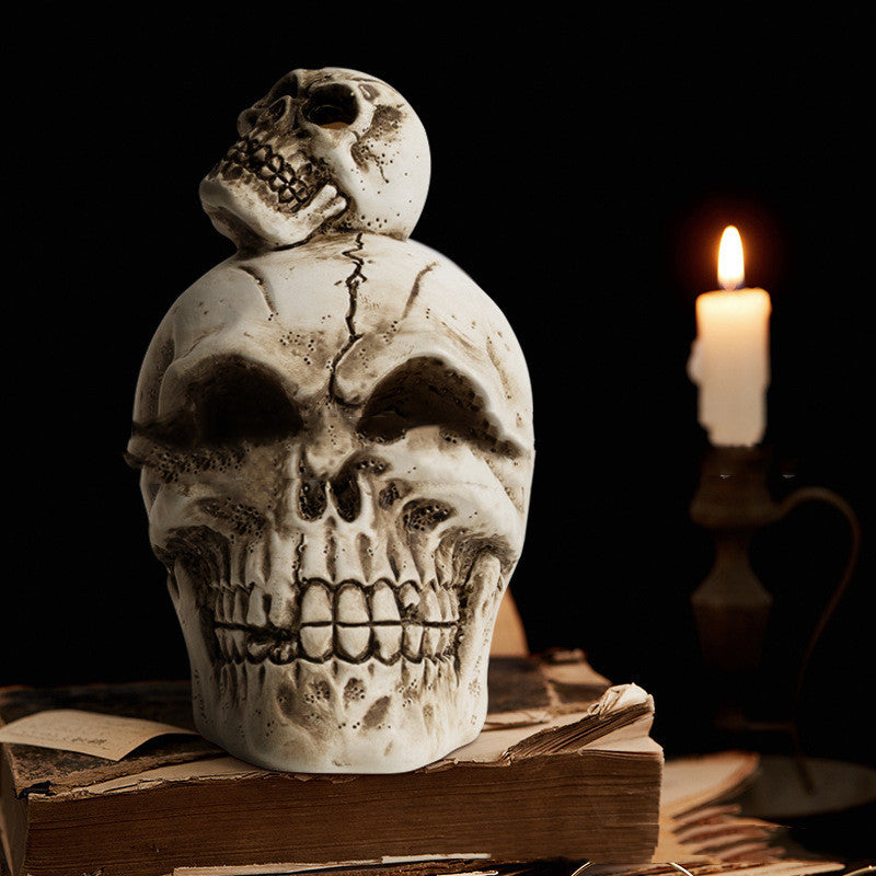 Resin Hantverk Halloween Dekorationer Hem Skalle Aromaterapi Heminredning