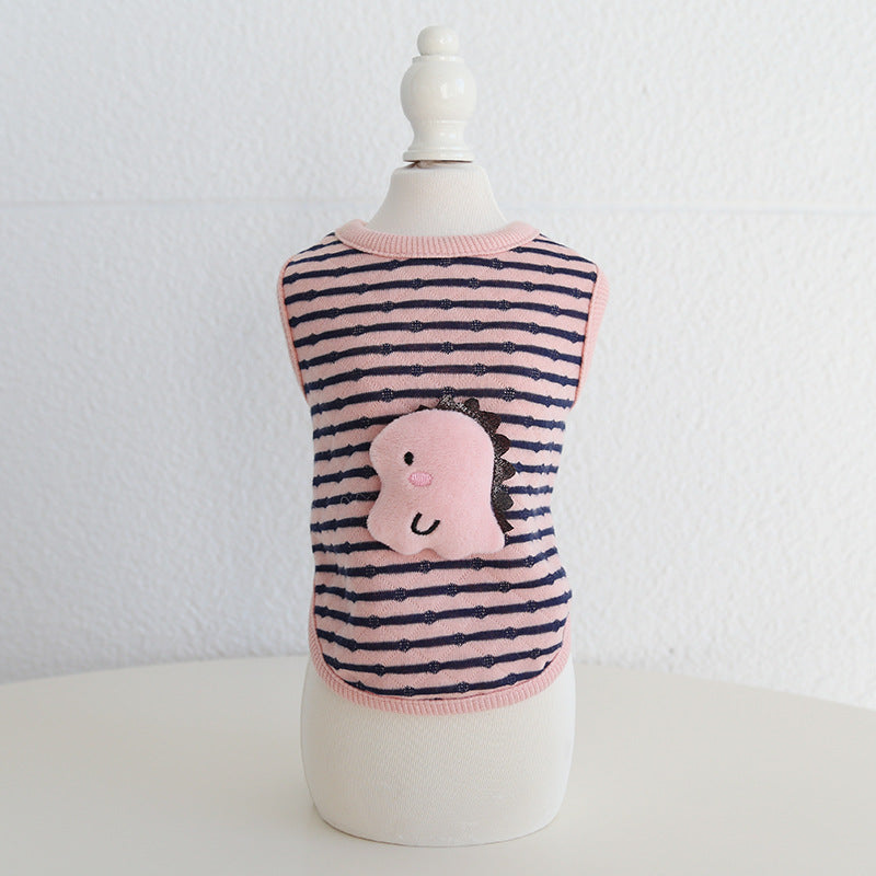 Vêtements pour chiens de lait à tête d'animal à carreaux à la mode