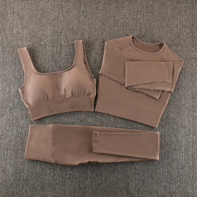 Ensemble de yoga sans couture, vêtements de sport, vêtements de sport, vêtements d'entraînement