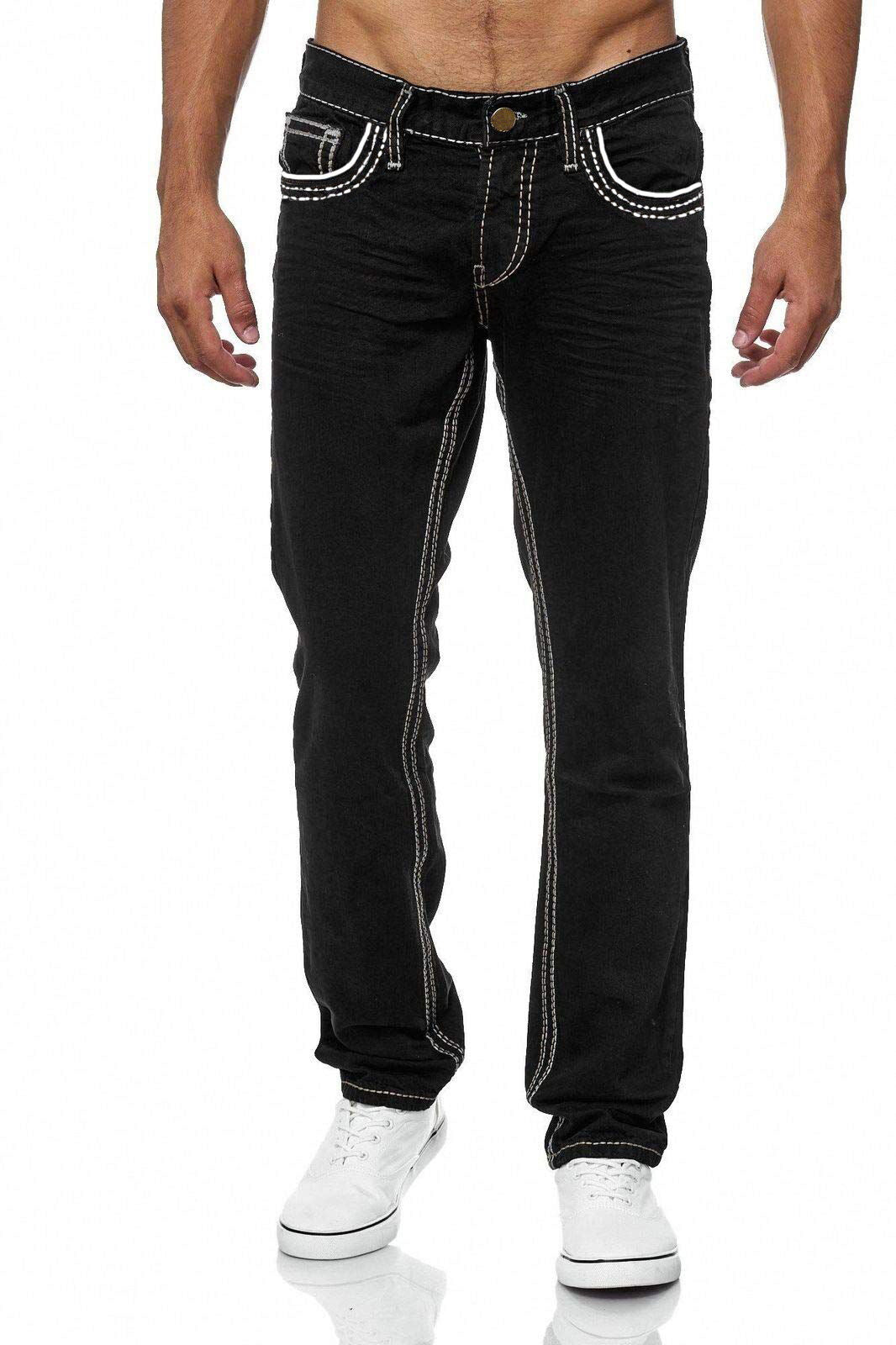 Herr Jeans Med Fickor Raka Byxor Business Casual Daily Streetwear Byxor Herrkläder