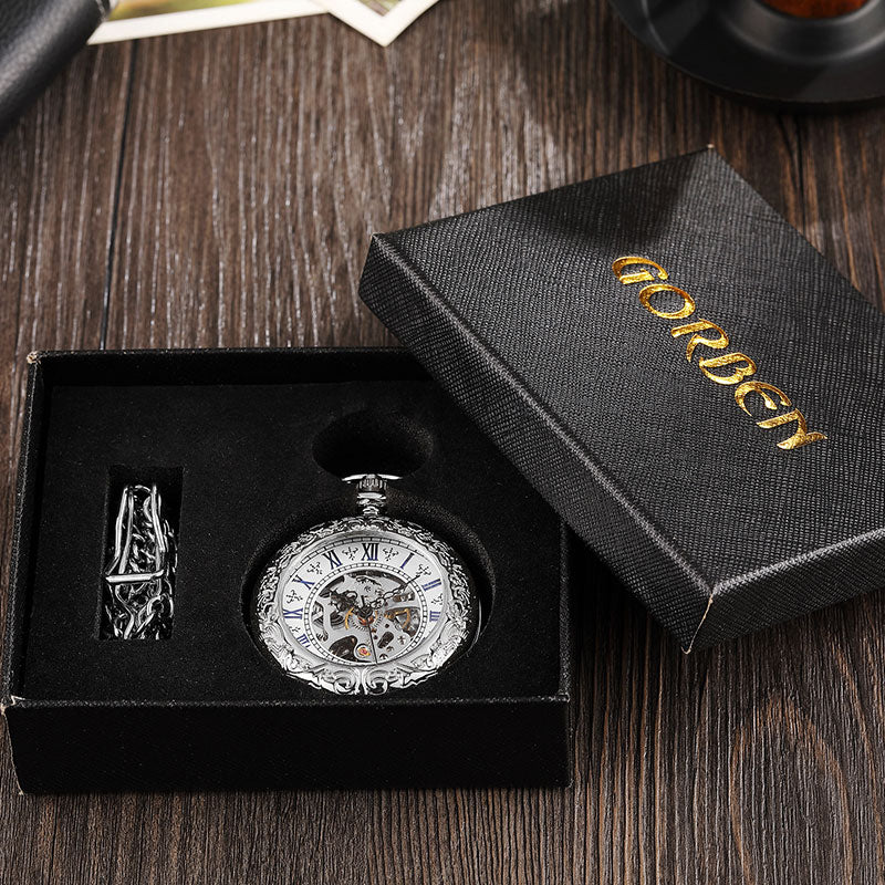 Men's Simplicity Mechanical Pocket Watch - Traditional Craftsmanship Modern Elegance Sophisticated Vintage Charm Timeless