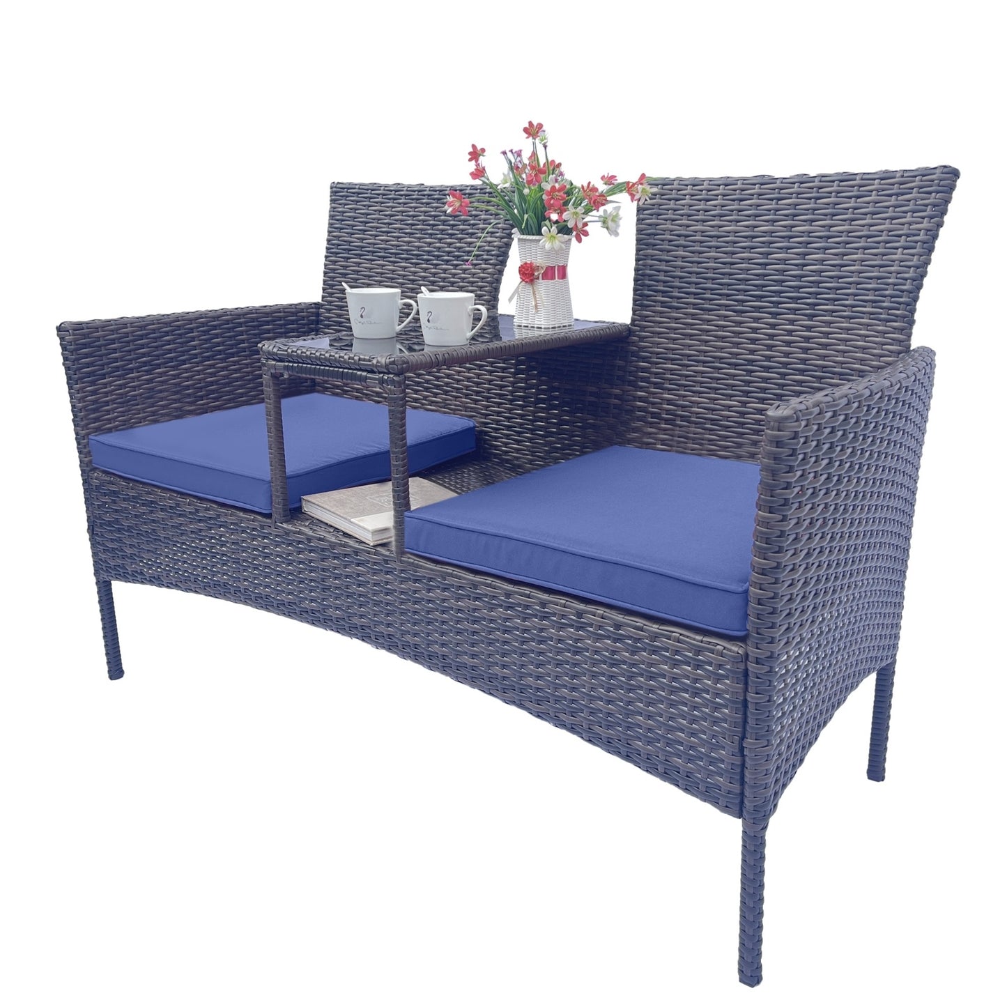Wicker Patio Conversation Furniture Set - Perfect for Summer Homes