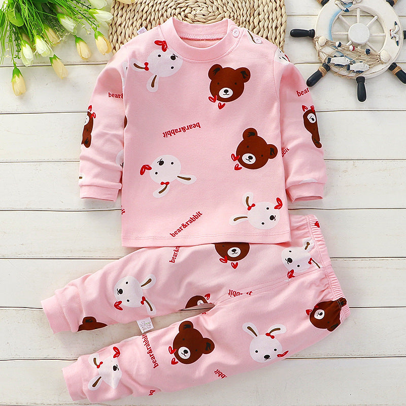 Cotton Baby Pajamas and Children's Underwear Set