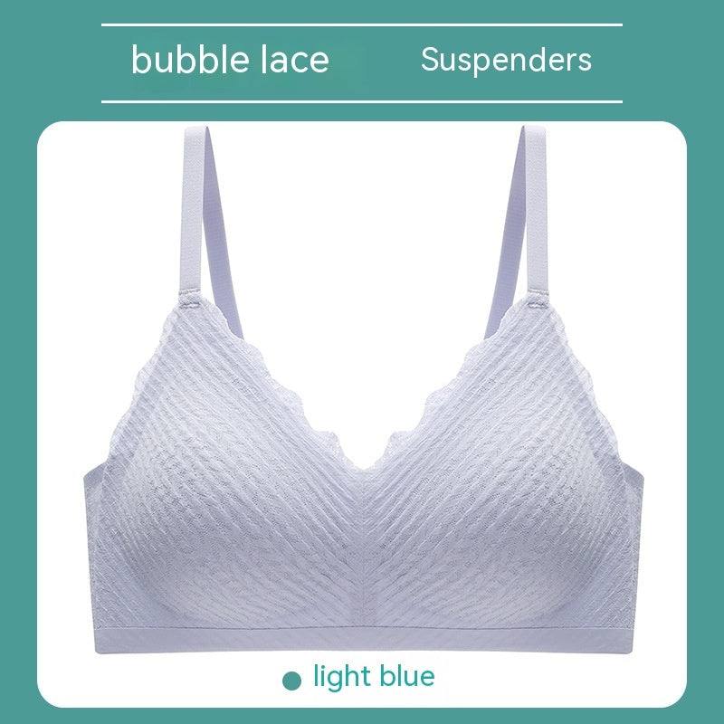 Bubble Lace Strap Latex One-piece Seamless Underwear For Women