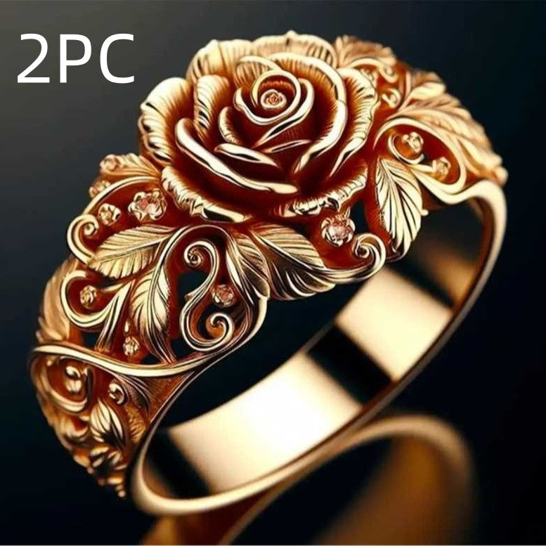 C it all Rose Metal Ring Gold – US 6-10