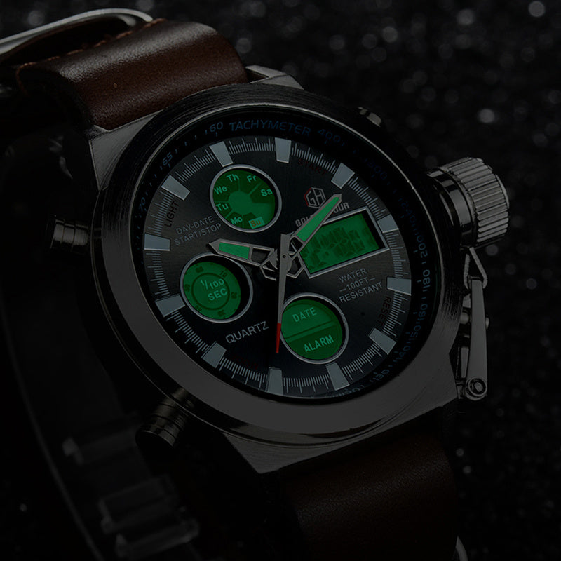 Relogio Masculino marque de luxe hommes montres hommes Quartz heure analogique numérique LED montre de sport hommes armée militaire montre-bracelet