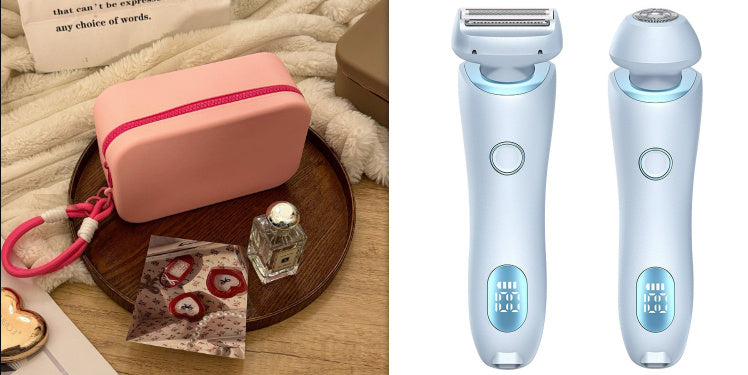 2 i 1 hårborttagning epilator USB uppladdningsbar trimmer kvinnor kroppsrakhyvel ansikte ben armhåla bikini hand blygd rakapparat hårborttagare