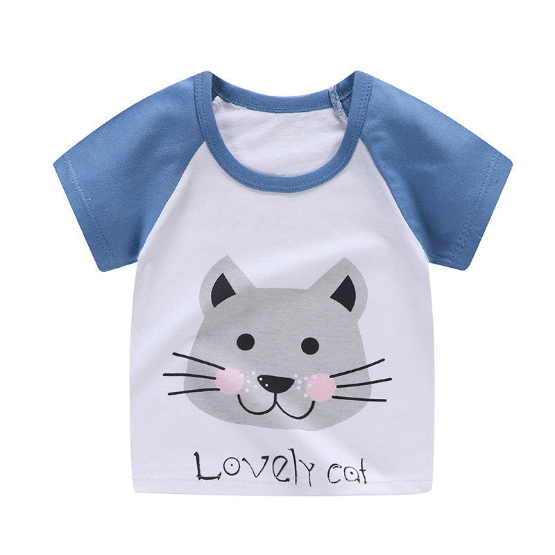 barn-t-shirt i bomull med kort ärm