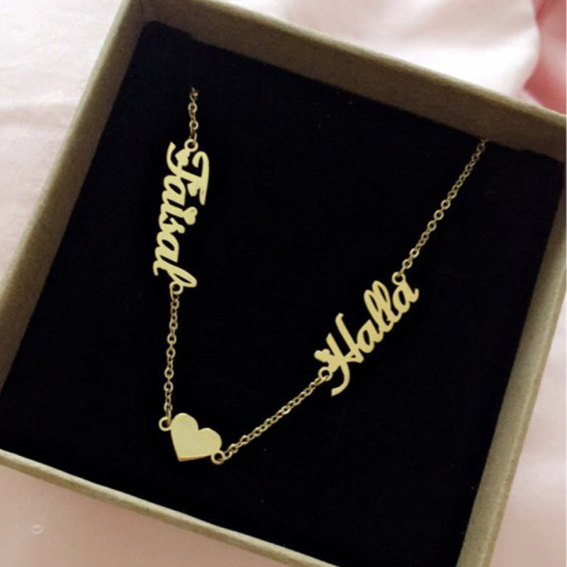 DIY Custom Love Necklace for Women - Personalized Heart Jewelry
